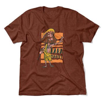 Indian Guru - Baba Marley Men/Unisex T-Shirt in Heather Clay color